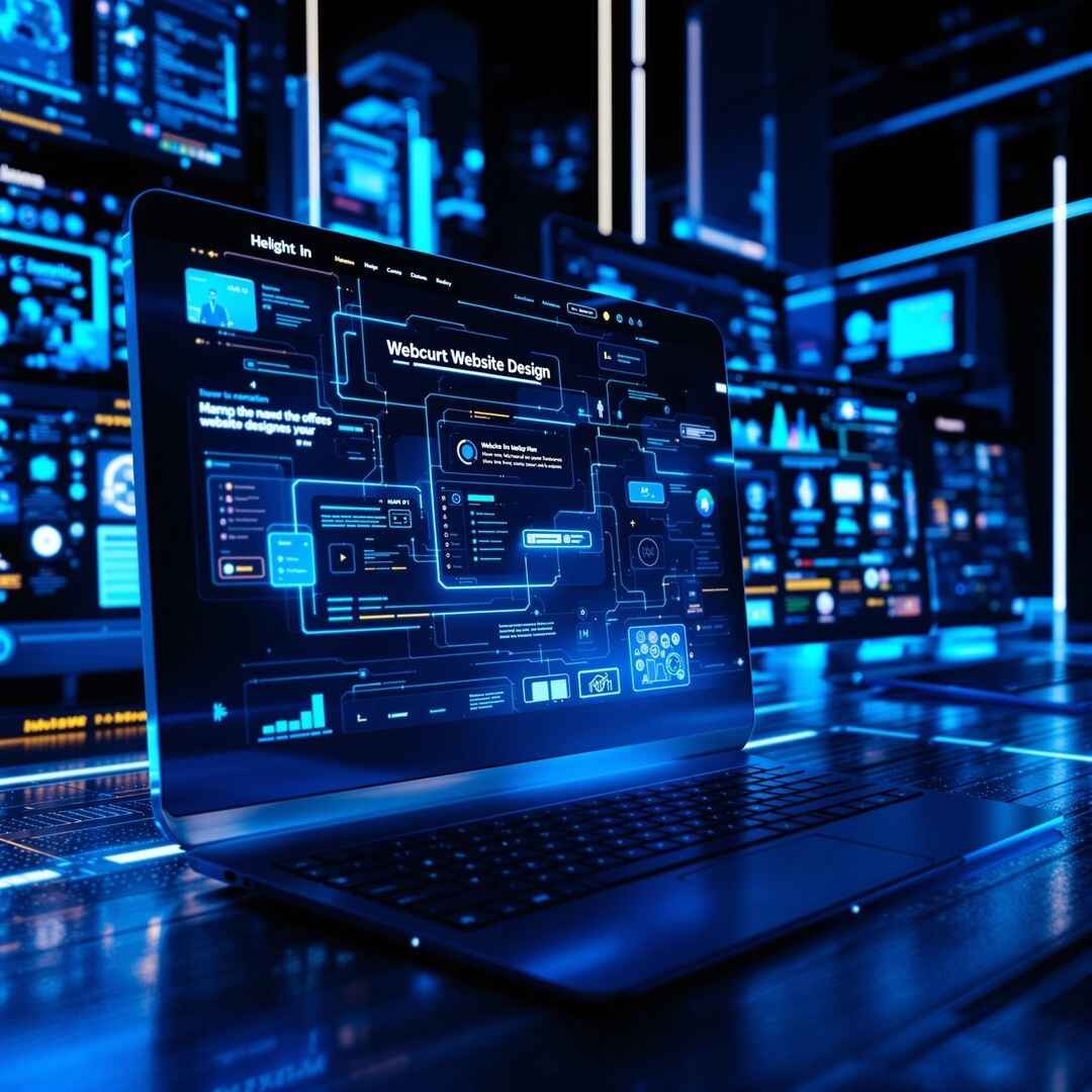 website design in colchester image of futuristic design on website